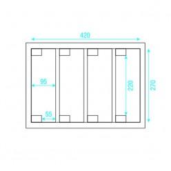 Showgear D7011 Case for 4 x Flat Par